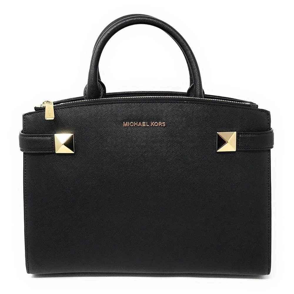 Michael Kors Karla Stud Med Satchel Crossbody Bag EUC